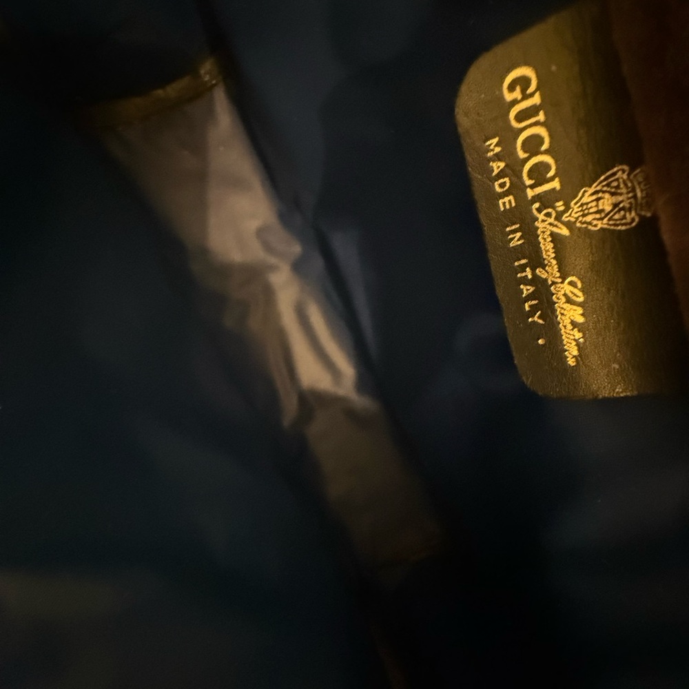 Gucci Vintage GG PVC Navy Clutch Pouch - Picture 8 of 14